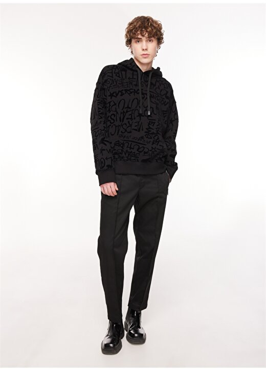 Versace Jeans Couture Kapüşon Yaka Siyah Erkek Sweatshırt 75GAI3C0FS095899 3