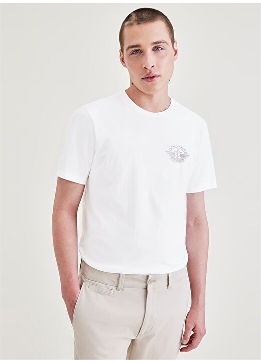 Dockers Yuvarlak Yaka Beyaz Erkek T-Shirt A1103-0209 1