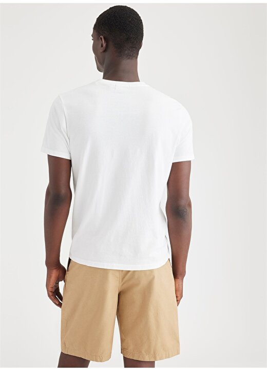 Dockers Yuvarlak Yaka Beyaz Erkek T-Shirt A1103-0243 2