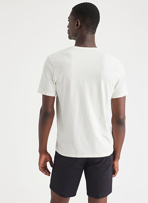 Dockers Yuvarlak Yaka Beyaz Erkek T-Shirt A1103-0249 2
