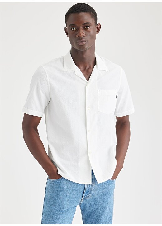 Dockers Beyaz Erkek Kısa Kollu Gömlek A1732-0034 1