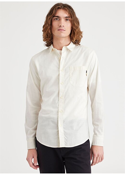 Dockers Slim Fit Gömlek Yaka Beyaz Erkek Gömlek A4253-0036 1