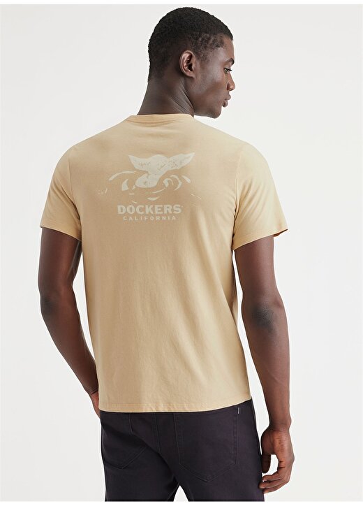 Dockers Yuvarlak Yaka Bej Erkek T-Shirt A5706-0011 2