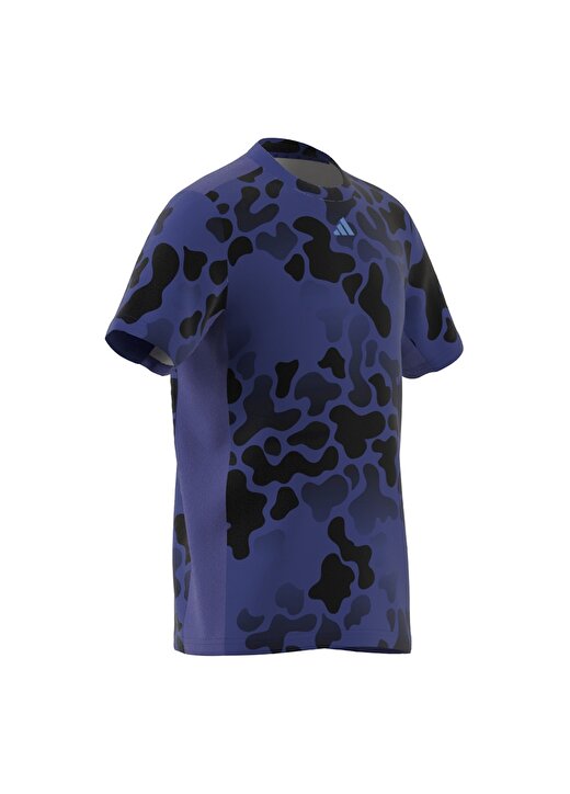 Adidas Desenli Mavi Erkek T-Shirt IR7522-J TR-ES AOP T 2