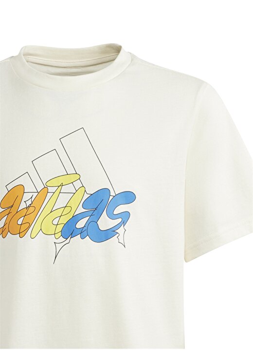 Adidas Baskılı Beyaz Erkek Çocuk T-Shirt IM8337-GFX ILLUSTRATED 2