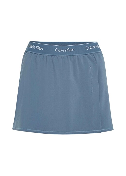 Calvin Klein Mavi Lastikli Bel Kadın Etek 00GWS4T9015BX-WO - Woven Skirt 2