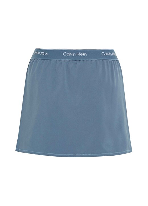 Calvin Klein Mavi Lastikli Bel Kadın Etek 00GWS4T9015BX-WO - Woven Skirt 4