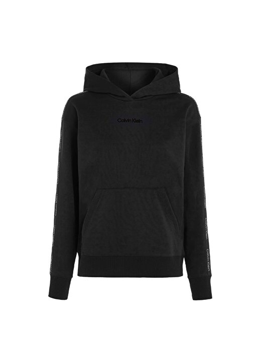 Calvin Klein Siyah Kapüşon Yaka Kadın Sweatshirt 00GWS4W340BAE-PW - Hoodie 2