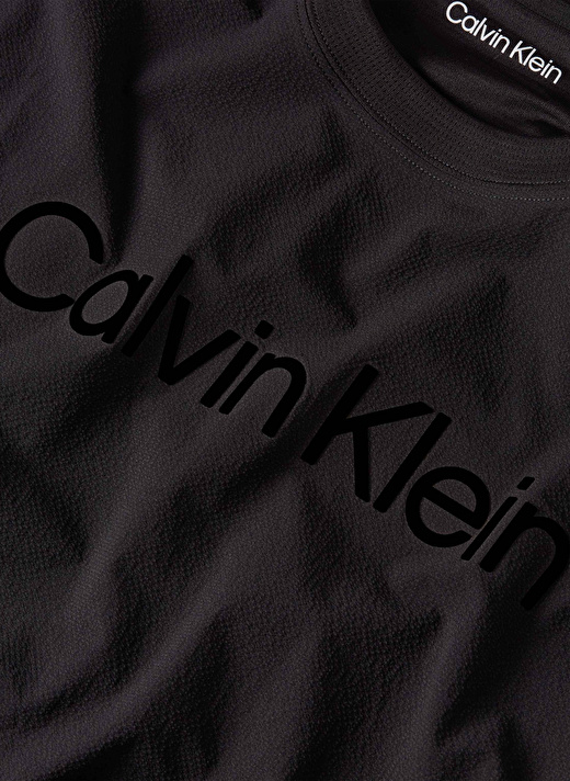 Calvin Klein Siyah Erkek Bisiklet Yaka T-Shirt 00GMS4K189BAE-WO - SS TEE  2