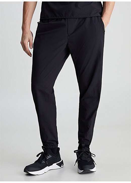 Calvin Klein Siyah Erkek Lastikli Bel Standart Fit Eşofman Altı 00GMS4P635BAE-WO - WOVEN PANT 2