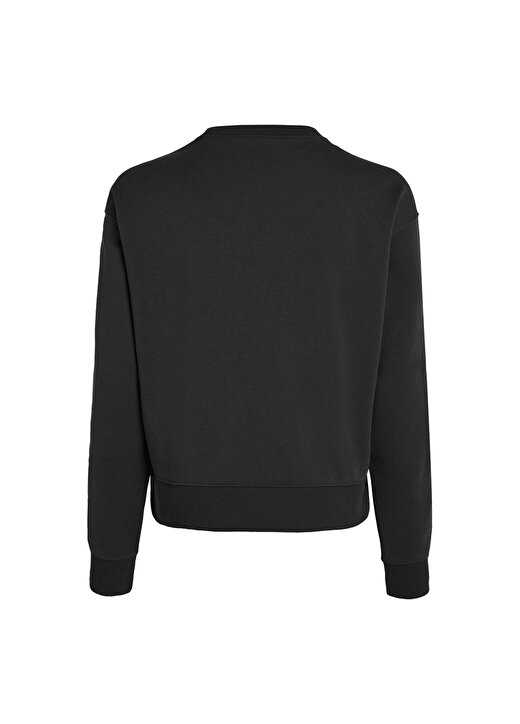 Calvin Klein Siyah Kadın Bisiklet Yaka Sweatshirt 00GWS4W341BAE-PW - Pullover Cropped 3