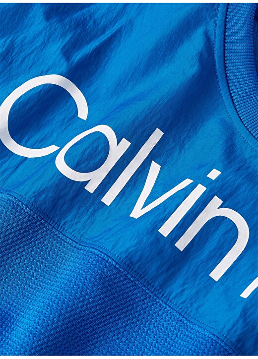 Calvin Klein Mavi Erkek Bisiklet Yaka Standart Fit Sweatshirt 00GMS4W338CGN-PW - PULLOVER 2