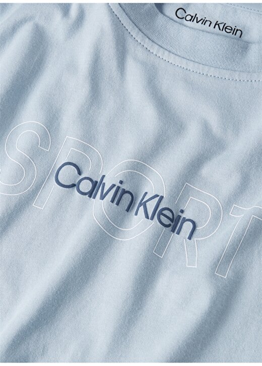 Calvin Klein Mavi Erkek Bisiklet Yaka Normal Kalıp T-Shirt 00GMS4K169ND9-PW - GRAPHIC SS TEE 2