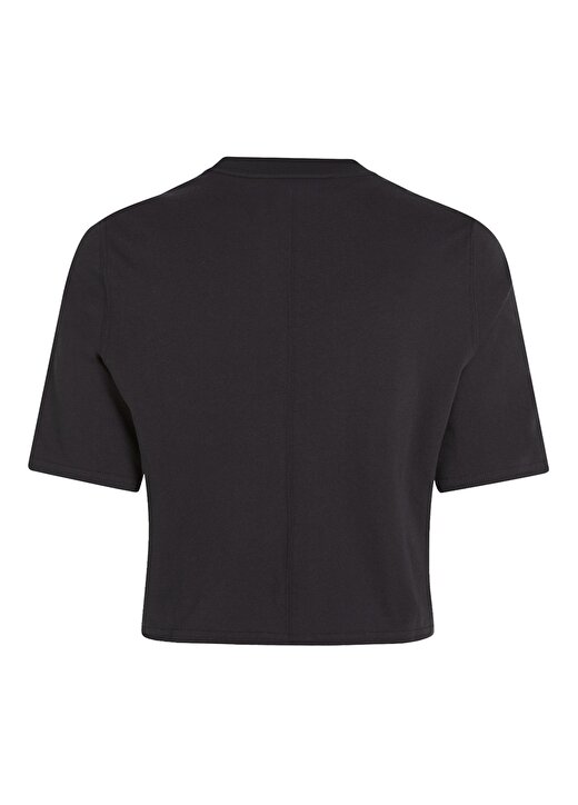 Calvin Klein Siyah Kadın Bisiklet Yaka Normal Kalıp T-Shirt 00GWS4K234BAE-PW - SS Crop T-Shirt 4