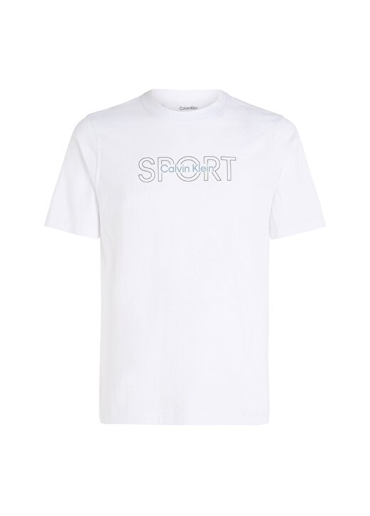 Calvin Klein Beyaz Erkek Bisiklet Yaka Normal Kalıp T-Shirt 00GMS4K169YAA-PW - GRAPHIC SS TEE 1
