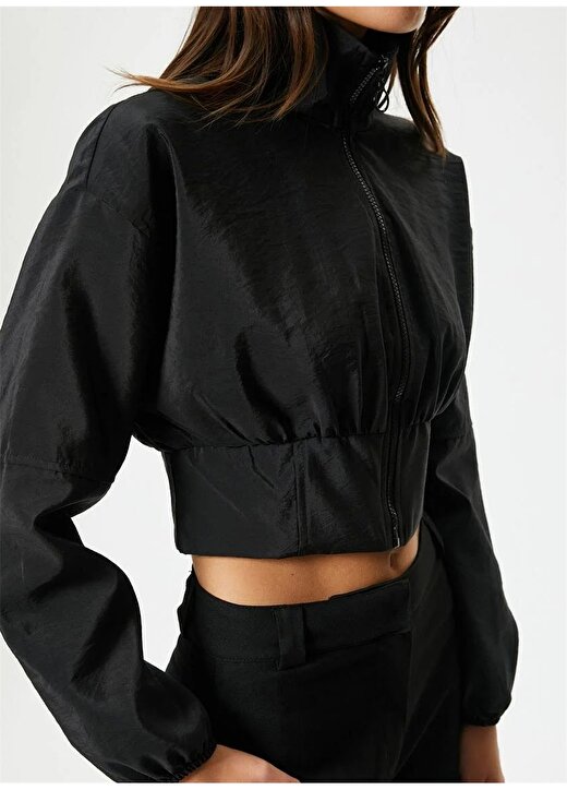 Koton Regular Fit Siyah Kadın Ceket 4SAK50014PW 4