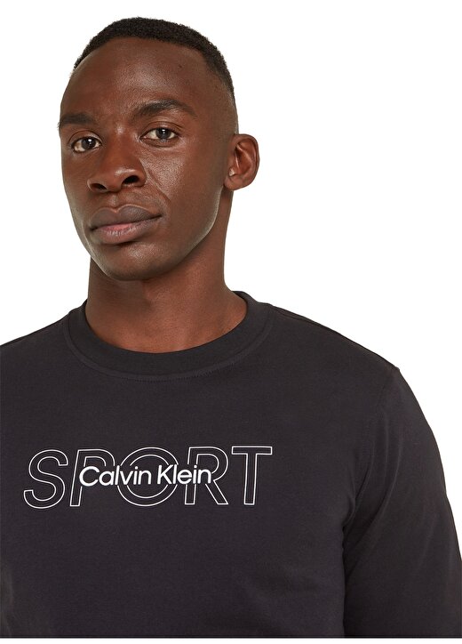 Calvin Klein Siyah Erkek Bisiklet Yaka Normal Kalıp T-Shirt 00GMS4K169BAE-PW - GRAPHIC SS TEE 2