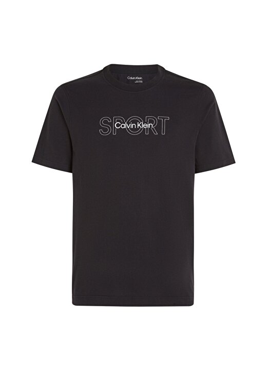 Calvin Klein Siyah Erkek Bisiklet Yaka Normal Kalıp T-Shirt 00GMS4K169BAE-PW - GRAPHIC SS TEE 3