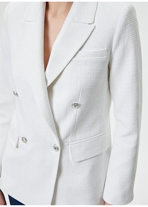 Koton Relaxed Beyaz Kadın Ceket 4SAK50001EW 4