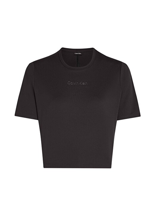 Calvin Klein Siyah Kadın Bisiklet Yaka T-Shirt 00GWS4K204BAE-WO - SS Crop T-Shirt 3