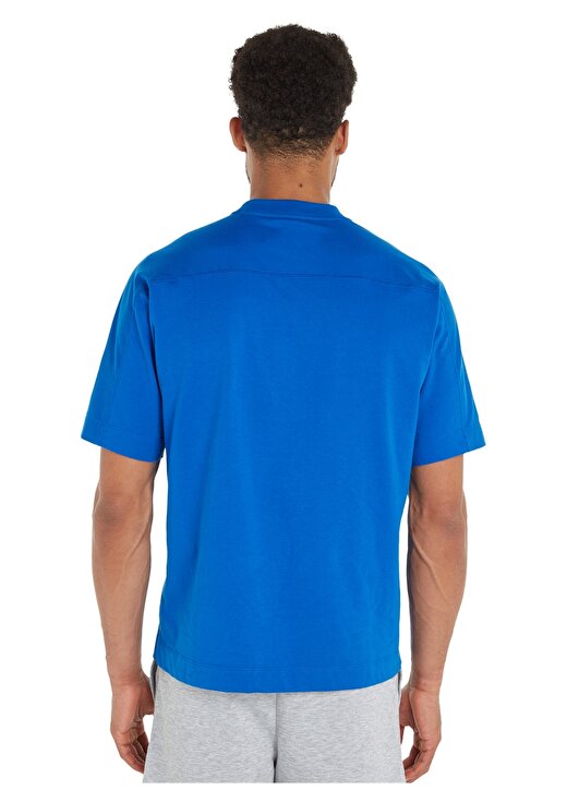 Calvin Klein Mavi Erkek T-Shirt 00GMS4K173CGN-PW - SS TEE 3