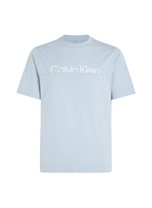 Calvin Klein Mavi Erkek Bisiklet Yaka Normal Kalıp T-Shirt 00GMS4K190ND9-PW - SS TEE  2