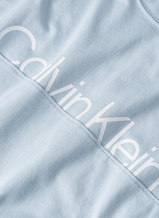 Calvin Klein Mavi Erkek Bisiklet Yaka Normal Kalıp T-Shirt 00GMS4K190ND9-PW - SS TEE  3