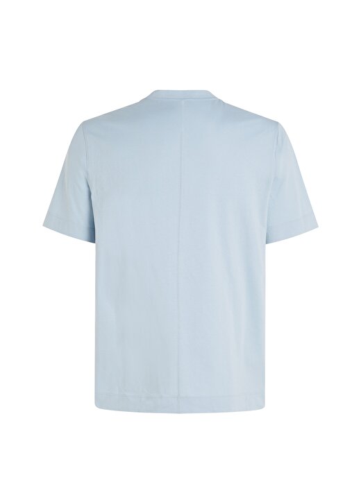 Calvin Klein Mavi Erkek Bisiklet Yaka Normal Kalıp T-Shirt 00GMS4K190ND9-PW - SS TEE 4