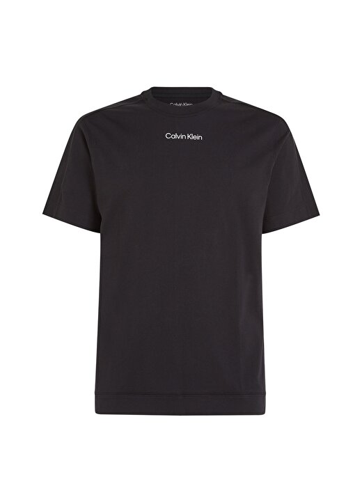 Calvin Klein Siyah Erkek Bisiklet Yaka Standart Fit T-Shirt 00GMS4K174BAE-PW - SS TEE 1