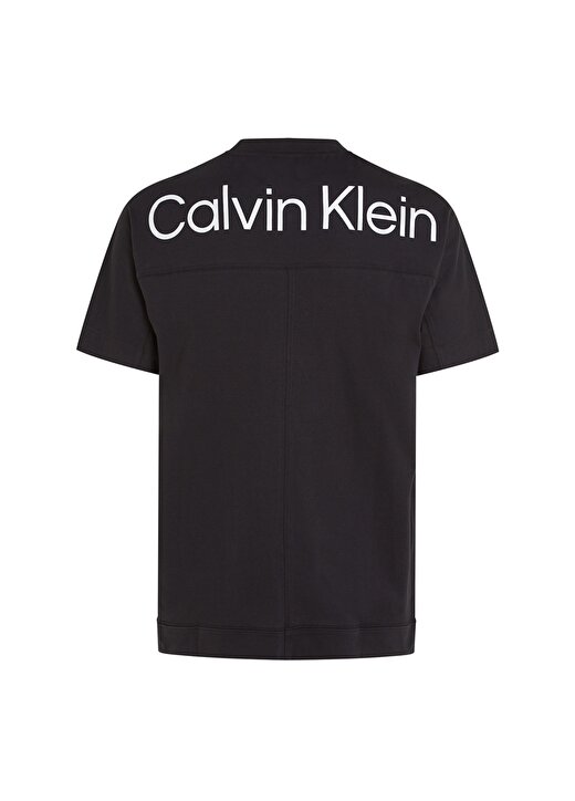 Calvin Klein Siyah Erkek Bisiklet Yaka Standart Fit T-Shirt 00GMS4K174BAE-PW - SS TEE 3