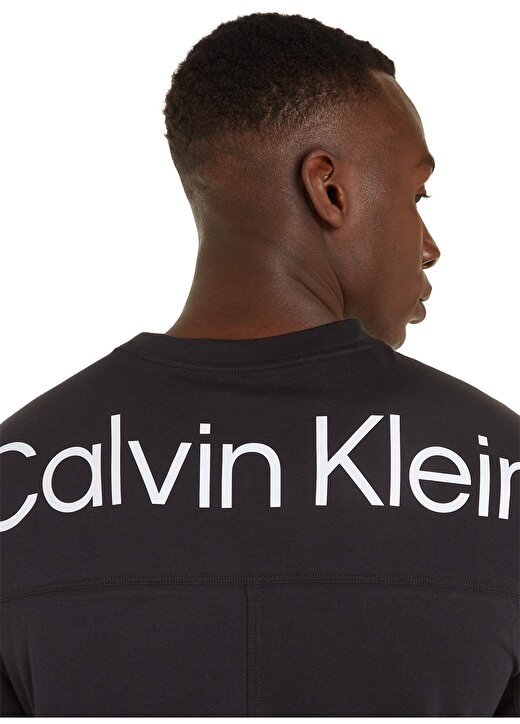 Calvin Klein Siyah Erkek Bisiklet Yaka Standart Fit T-Shirt 00GMS4K174BAE-PW - SS TEE 4