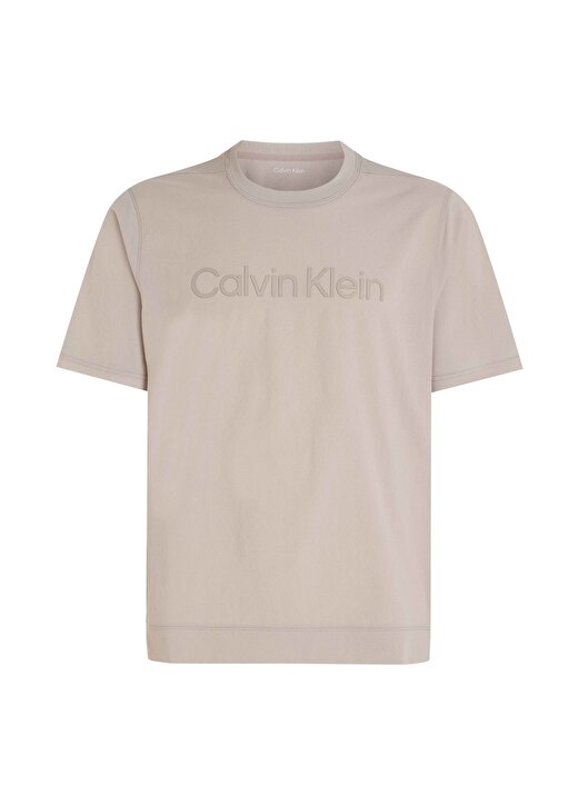 Calvin Klein Gri Erkek Bisiklet Yaka Standart Fit T-Shirt 00GMS4K189K6B-WO - SS TEE 3