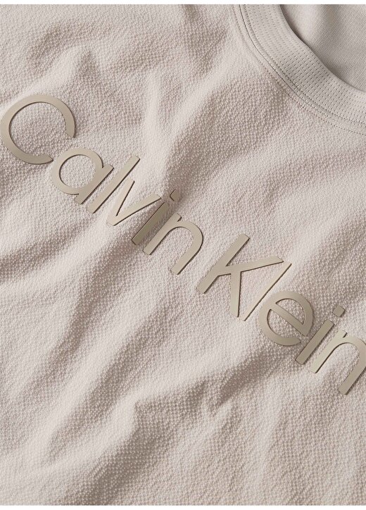 Calvin Klein Gri Erkek Bisiklet Yaka Standart Fit T-Shirt 00GMS4K189K6B-WO - SS TEE 4