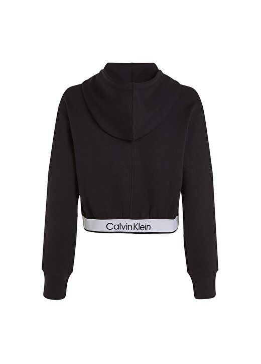 Calvin Klein Siyah Kadın Zip Ceket 00GWS4J400BAE-PW - Full Zip Hoodie 3