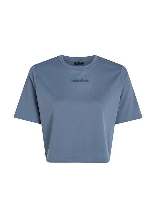 Calvin Klein Mavi Kadın Bisiklet Yaka T-Shirt 00GWS4K2045BX-WO - SS 1