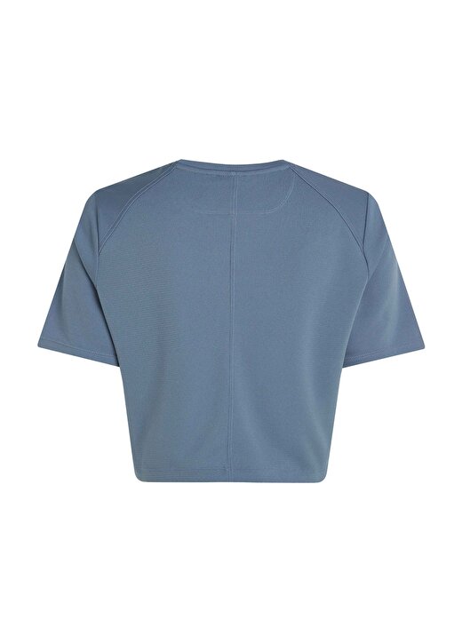 Calvin Klein Mavi Kadın Bisiklet Yaka T-Shirt 00GWS4K2045BX-WO - SS 3
