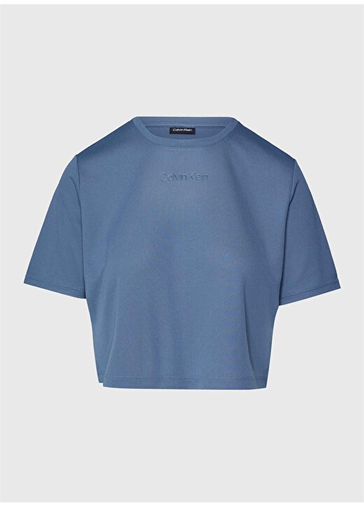 Calvin Klein Mavi Kadın Bisiklet Yaka T-Shirt 00GWS4K2045BX-WO - SS 4