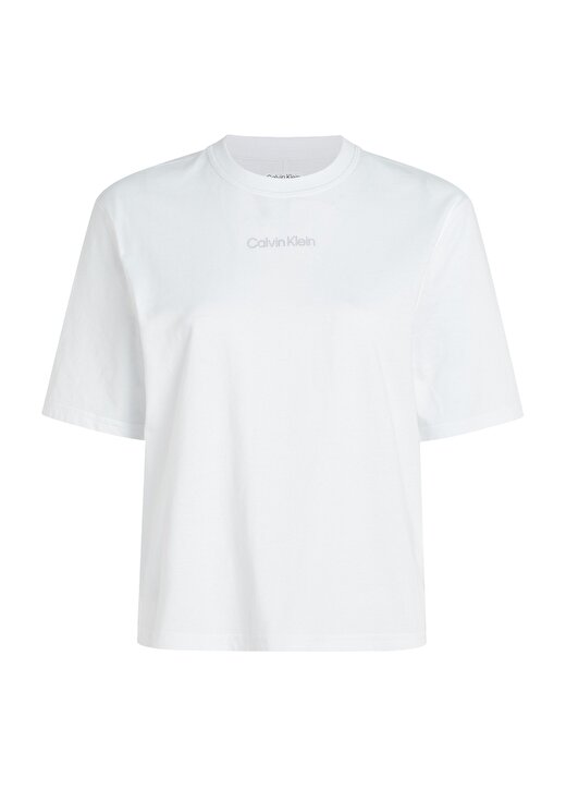 Calvin Klein Beyaz Kadın Bisiklet Yaka Standart Fit T-Shirt 00GWS4K210YAA-PW - SS 3
