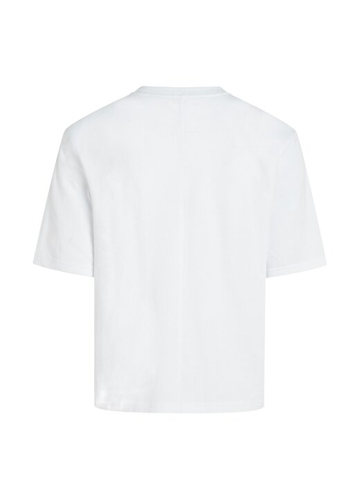 Calvin Klein Beyaz Kadın Bisiklet Yaka Standart Fit T-Shirt 00GWS4K210YAA-PW - SS 4