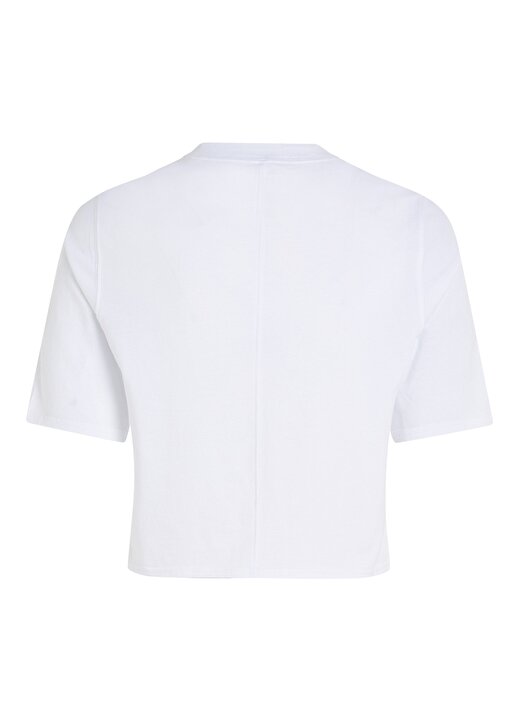 Calvin Klein Beyaz Kadın Bisiklet Yaka Normal Kalıp T-Shirt 00GWS4K234YAA-PW - SS Crop T-Shirt 3