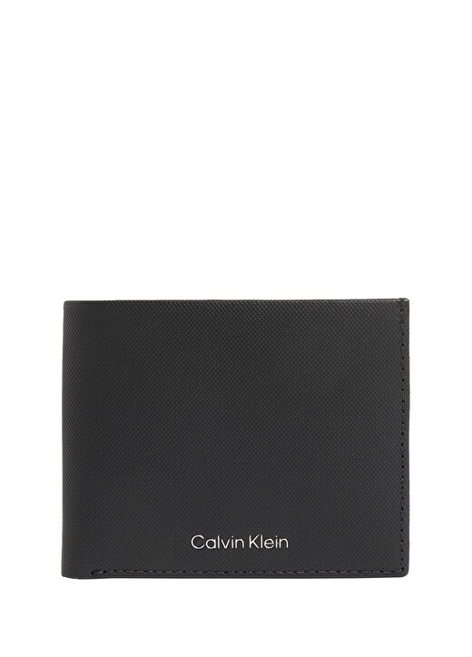 Calvin Klein Siyah Erkek 11X10,5X2,5 Cm Deri Cüzdan CK MUST BIFOLD 6CC W/BILL 1