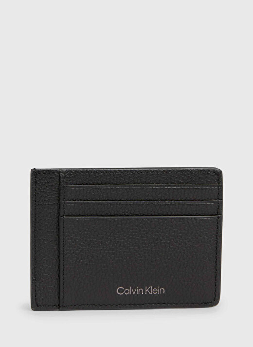 Calvin Klein Siyah Erkek 12x9x1,5 cm Deri Kartlık WARMTH ID CARDHOLDER 1
