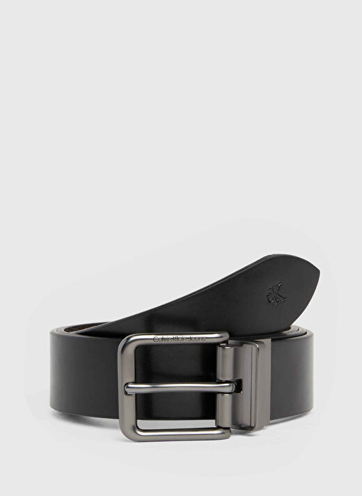 Calvin Klein Siyah Erkek Deri Kemer CLASSIC R LTHR BELT REV/ADJ 35MM  1