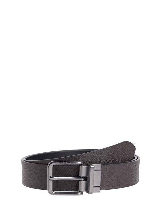 Calvin Klein Siyah Erkek Deri Kemer CLASSIC R LTHR BELT REV/ADJ 35MM  3