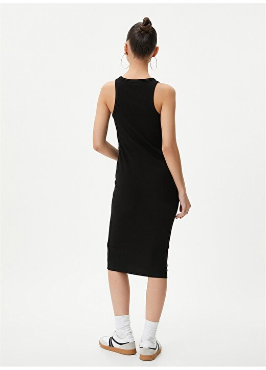 Koton Klasik Yaka Siyah Mini Kadın Elbise 4SAL80037IK 4