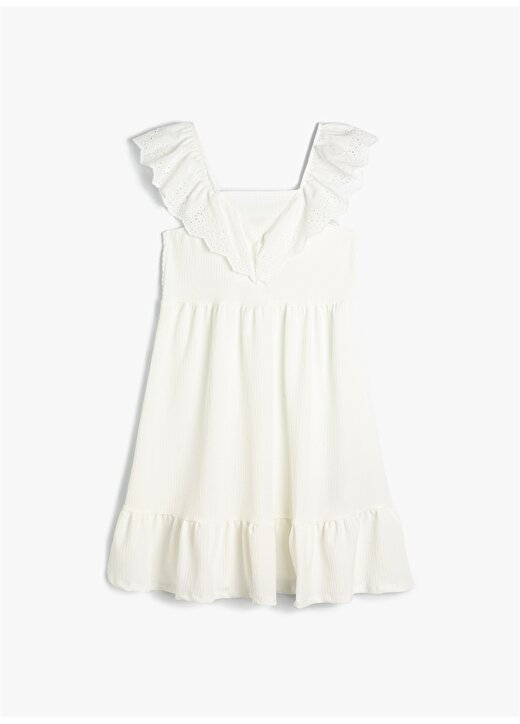 Koton Beyaz Kız Çocuk Midi Elbise 4SKG80005AK 1