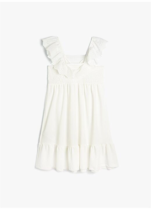 Koton Beyaz Kız Çocuk Midi Elbise 4SKG80005AK 2