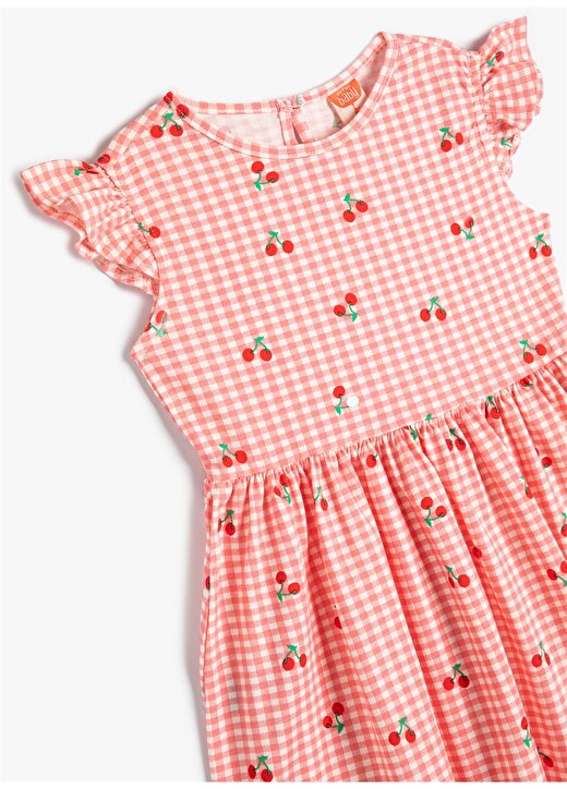 Koton Pembe Kız Çocuk Diz Üstü Elbise 4SMG80002AK-Y 3