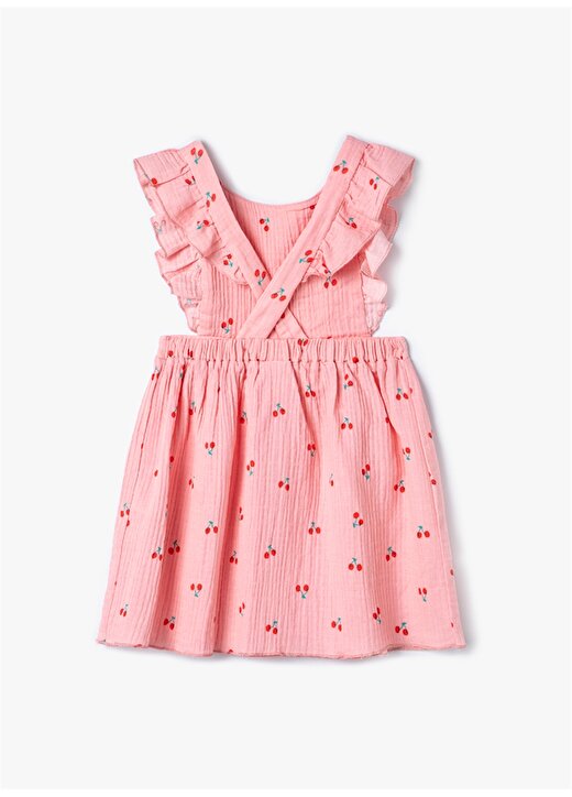 Koton Pembe Kız Bebek Diz Üstü Elbise 4SMG80037AW 2