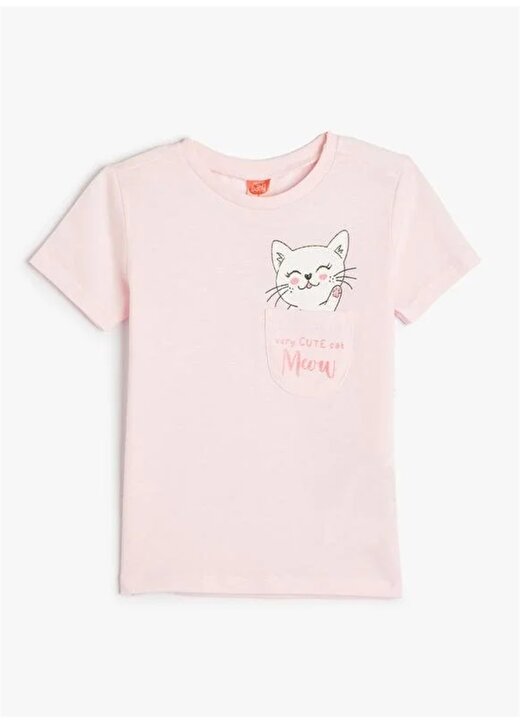 Koton Pembe Kız Bebek T-Shirt 4SMG10031AK 1